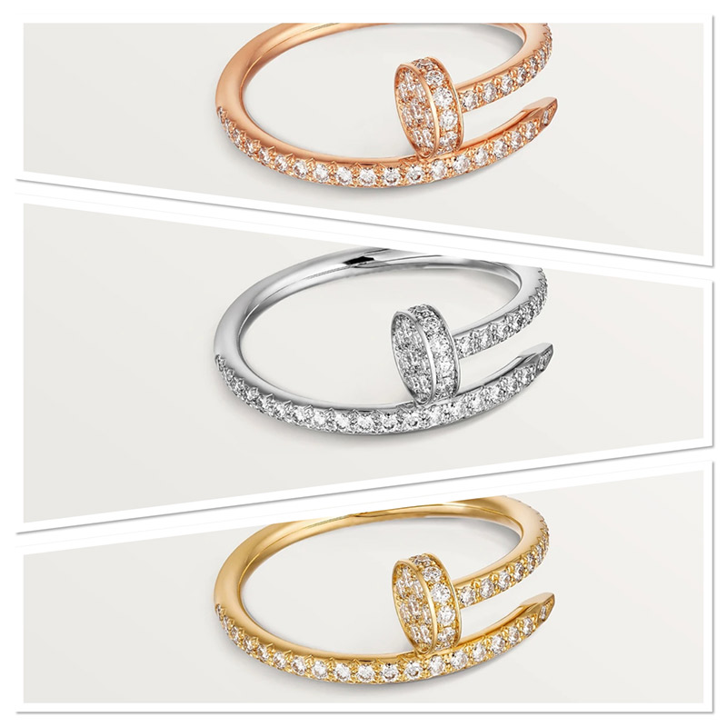 Cartier nail hot sale ring diamonds